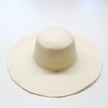 Vintage Ivory Sisal Straw Hat Maker's Capeline